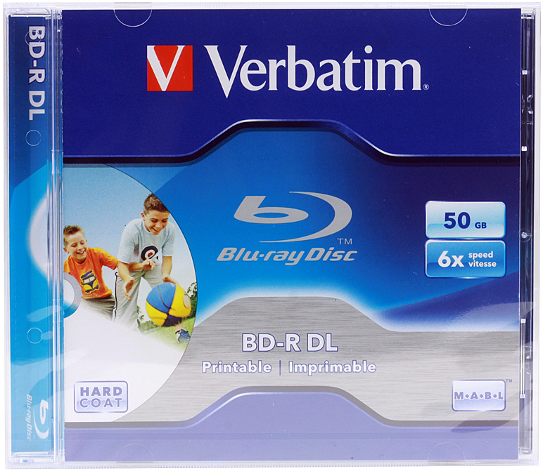 1 Verbatim Blu Ray BD R DL 50Gb 1 6x Bedruckbar Jewelcase